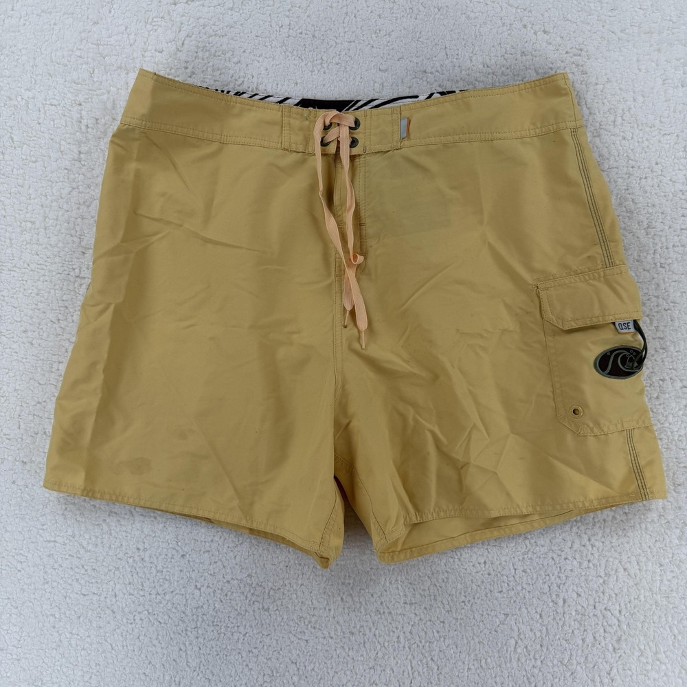 Quiksilver Board Shorts Mens 40 Yellow Quiksilver Edition Swim Trunks Surf